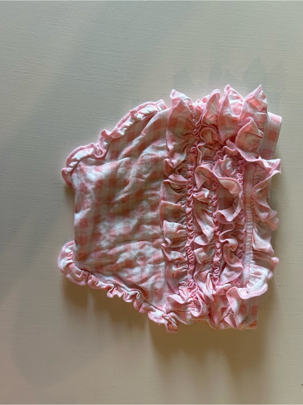 Posh Peanut Pink Gingham Ruffle Diaper Cover